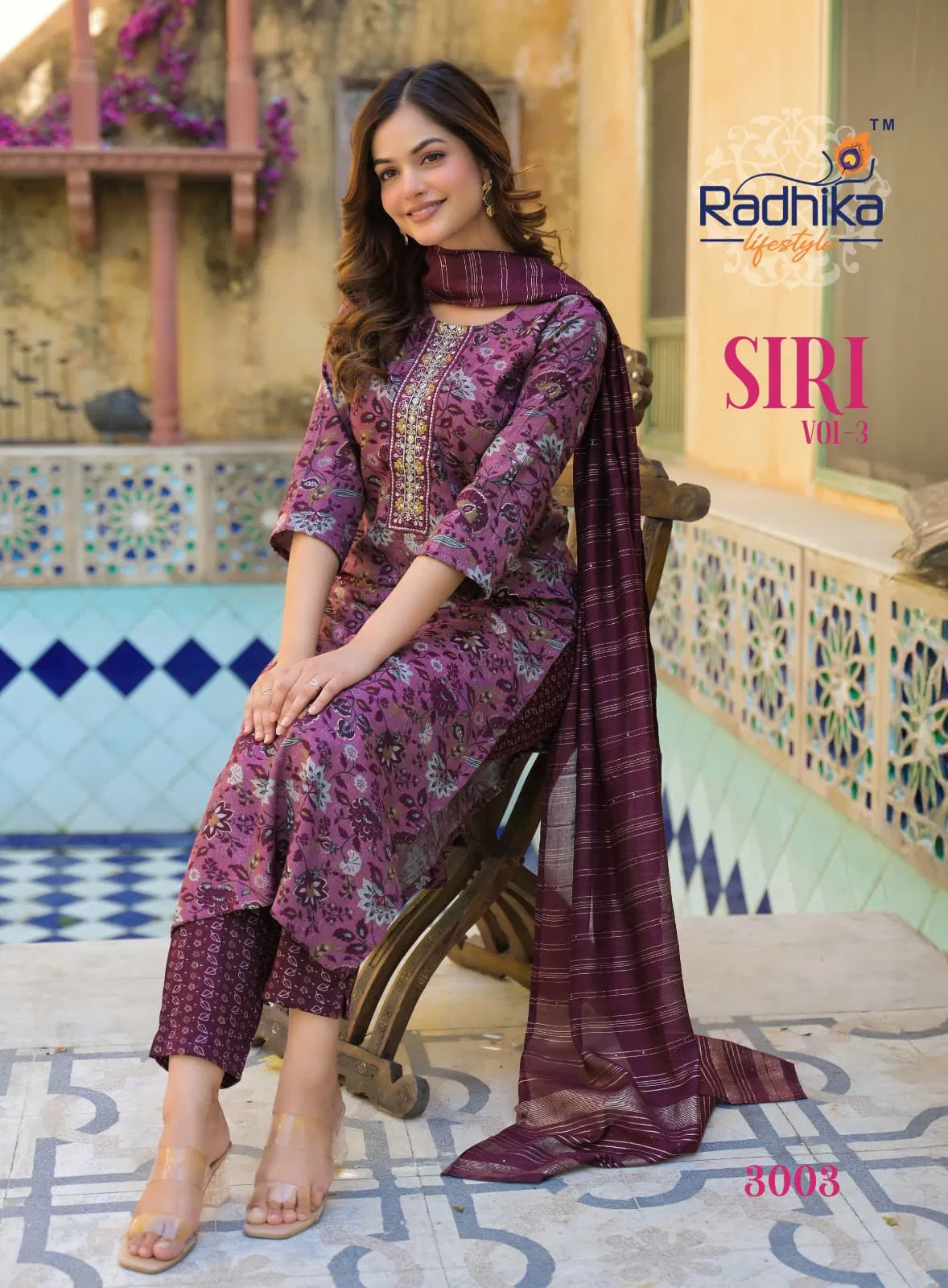 Siri Vol 3 By Radhika Rayon Printed Kurti With Bottom Dupatta Exporters In India